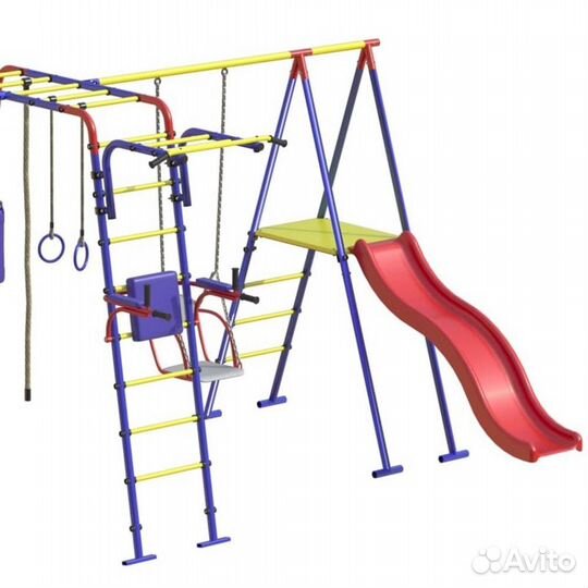Уличный дск Юниор 2 качели и горка
