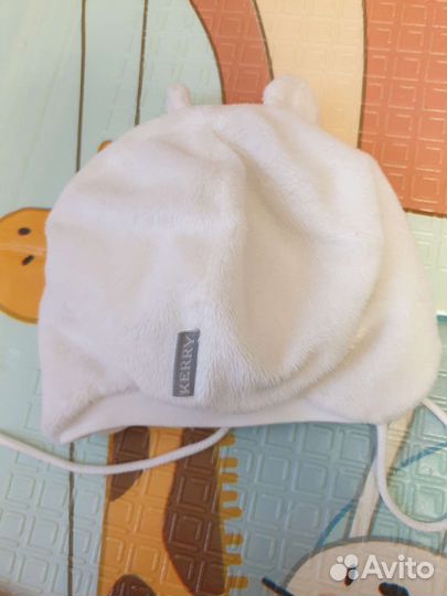 Шапки и пинетки зимние kerry, babygo 6-9 месяцев
