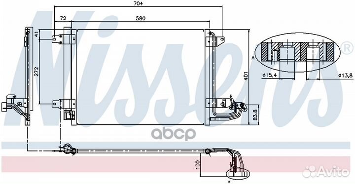 Радиатор кондиционера VW-golf V 03- 94684 N