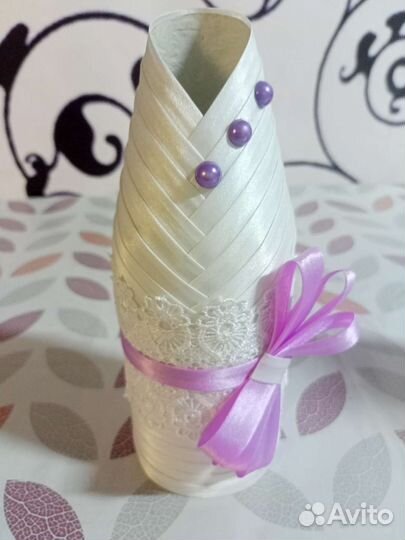 Украшения на шампанское свадебные