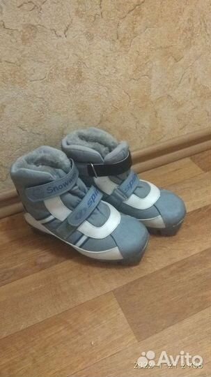 Ботинки лыжные на липучке размер 34