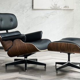 Кресло кожаное eames lounge chair