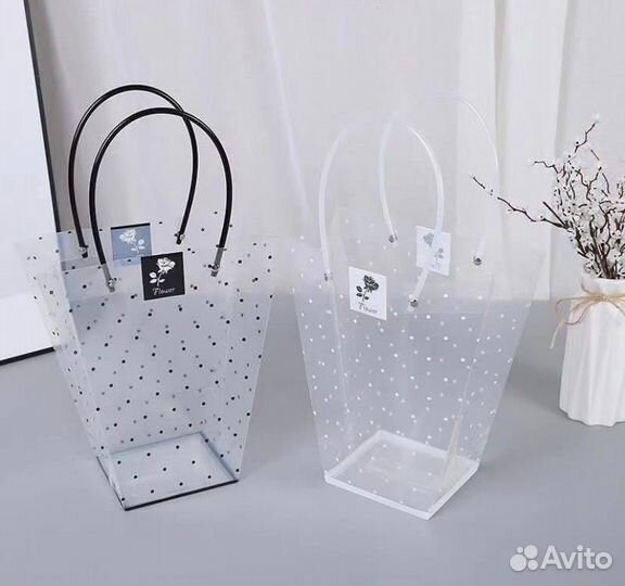 Пакет подарочный прозрачный Сумочка для цветов