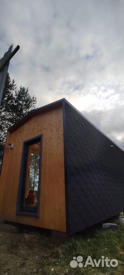 Баня барн каркасная готовая мобильная под ключ