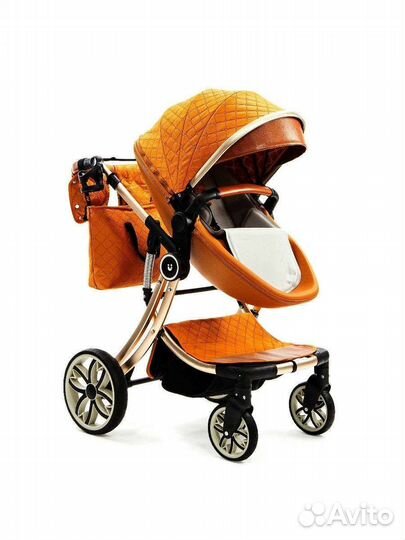 Коляска 2 в 1 эко кожа