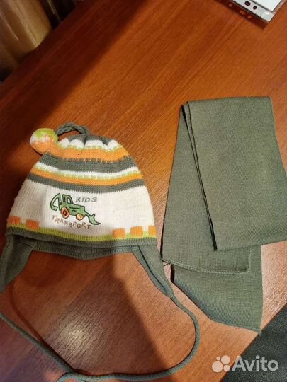 Шапка и шарф на мальчика на 3-4 года