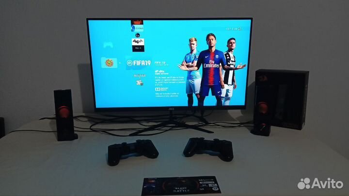 Playstation 3 slim прошитая + Монитор + Колонка