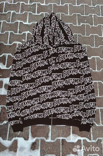 Fucking Awesome AOP Stamp Zipped Hoodie