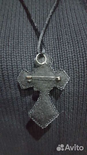 Брошь кулон Крестик