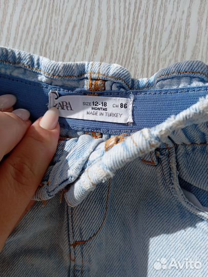Джинсовая юбка zara 86-92