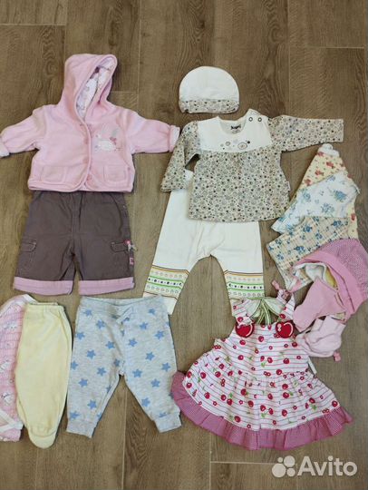 Детская одежда для девочек пакетом 56 62