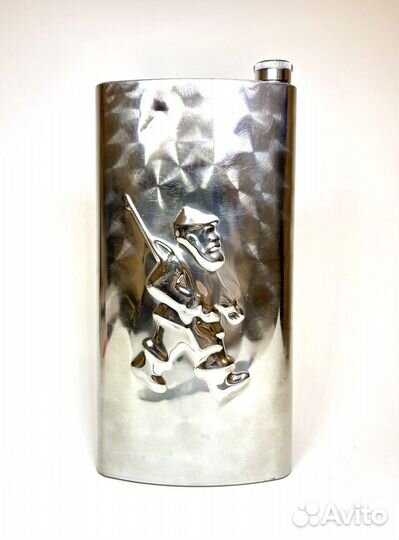 Фляжка охотник СССР пищевая нержавейка 750мл Фляга