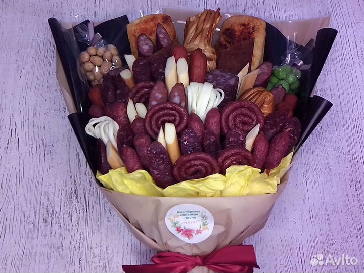 Колбасный букет. Пивной букет. Подарок мужчине