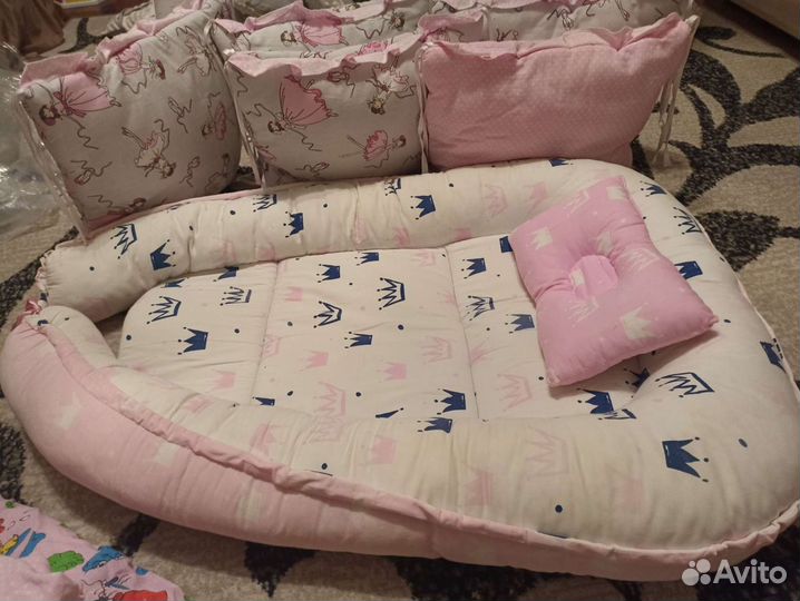 Бортики в кроватку для девочки