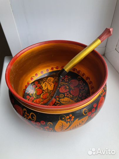 Хохлома плошка + ложка