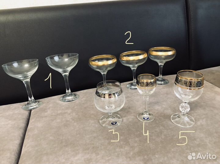 Бокалы и рюмки Bohemia