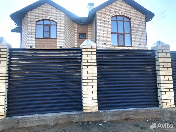 Забор жалюзи горизонтальный