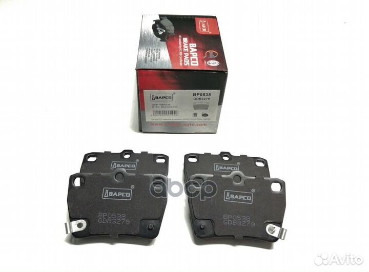 Колодки тормозные дисковые задние, комплект, шт