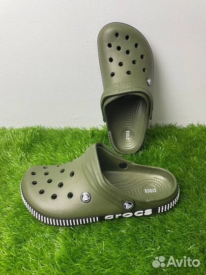 Crocs sabo зеленые в точку