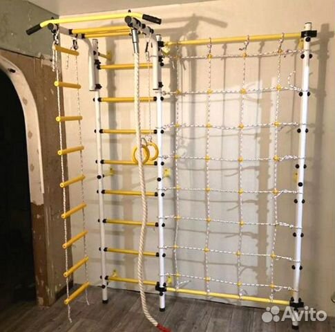 Детская шведская стенка с сеткой