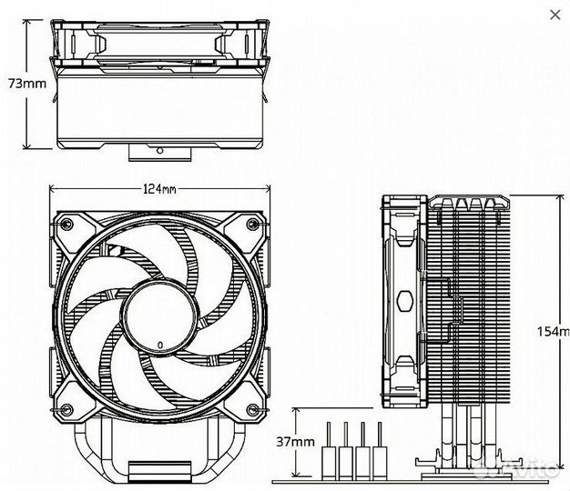Кулер для процессора Cooler Master Hyper 212 Halo
