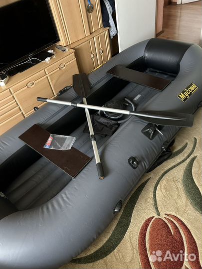 Лодка надувная двухместная пвх Мусон для рыбалки