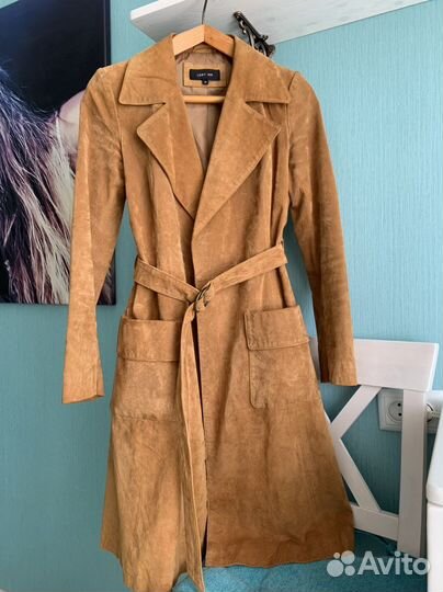 Плащ из натуральной замши xs