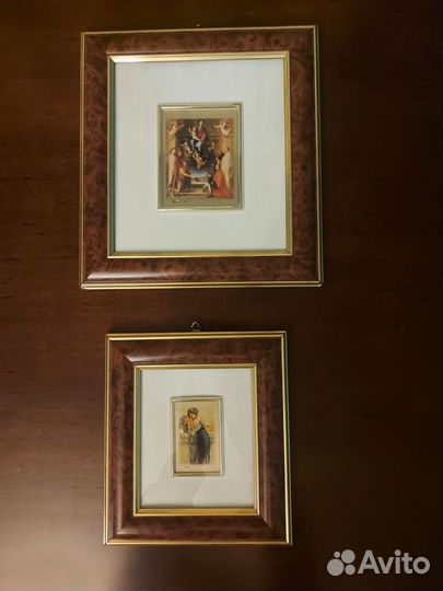 Картина миниатюра серебро 925