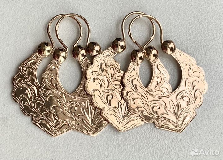 Золотые серьги 585 пробы