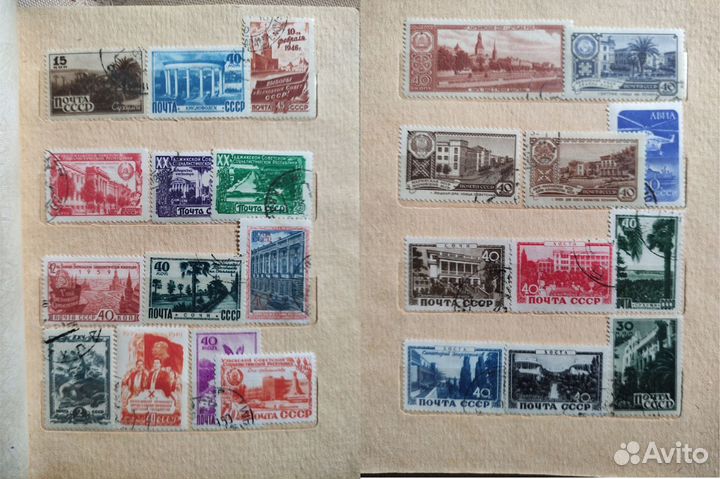Отличный подарок Марки СССР в альбоме 1940-60