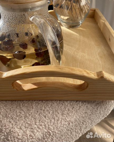 Поднос подставка дерево как zara hm