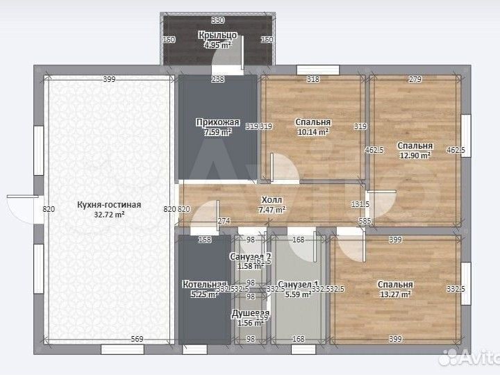 Дом 103 м² на участке 11 сот.