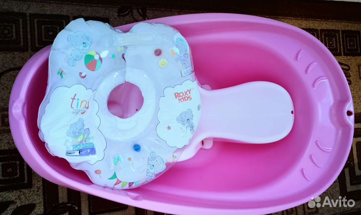 Ванночка +горка+круг для купания новорожденных