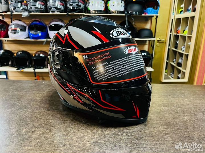 Шлем интеграл двойной визор мото защита головы