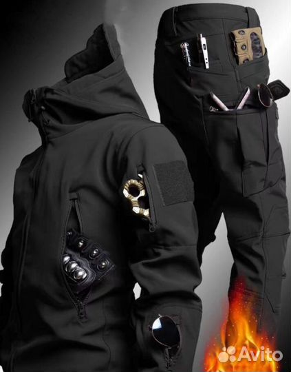 Тактический костюм softshell на флисе