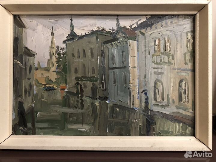 Картина маслом на картоне