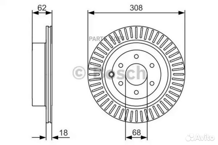 Bosch 0986479533 Диск тормозной зад