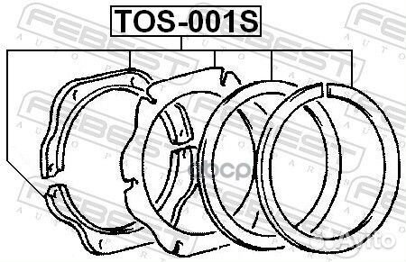 Комплект прокладок поворотного кулака TOS-001S