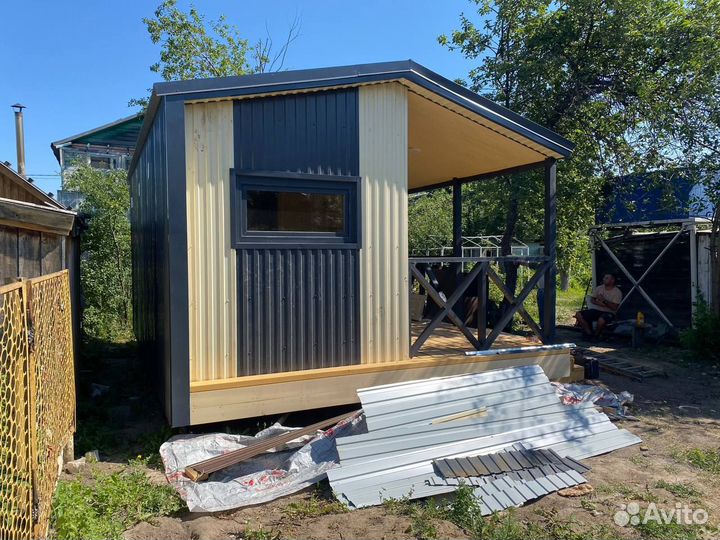 Каркасная баня 6 м на 4,5м под ключ. Готовая