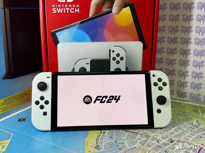 Прошитый Nintendo Switch Oled 300GB + Игры