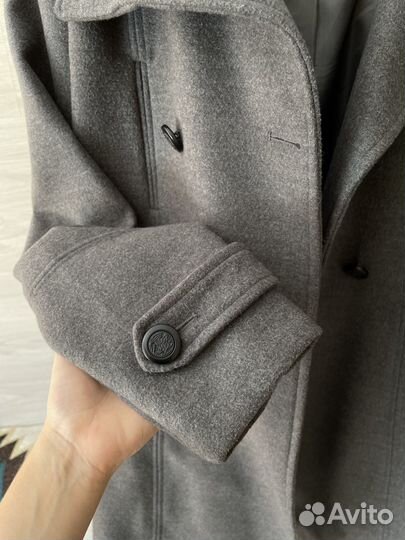 Пальто демисезонное pull and bear серое женское