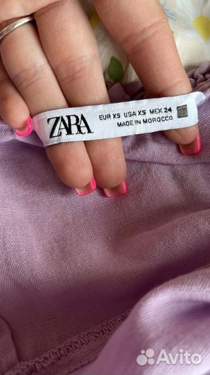 Летний сарафан льняное zara xs