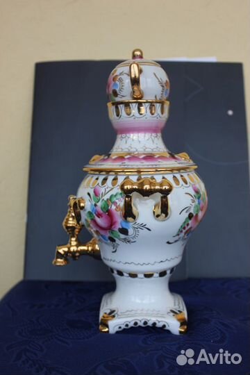 Самовар фарфоровый Гжель СССР Живопись люкс