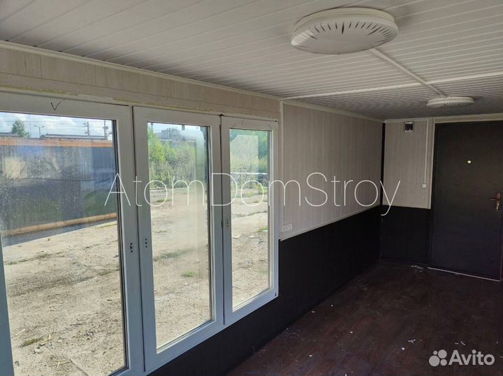 Вагончик бытовка строительная с установкой