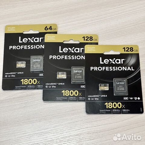 Lexar Pro microSD 1800x V90 сверхскоростные новые объявление продам