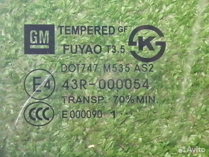 Стекло двери (форточка) заднее правое Chevrolet