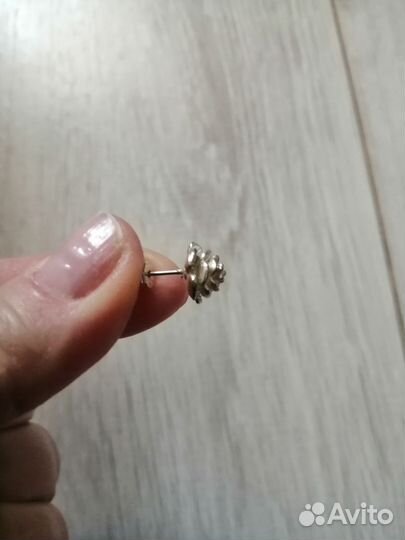 Серьги гвоздики серебро 925