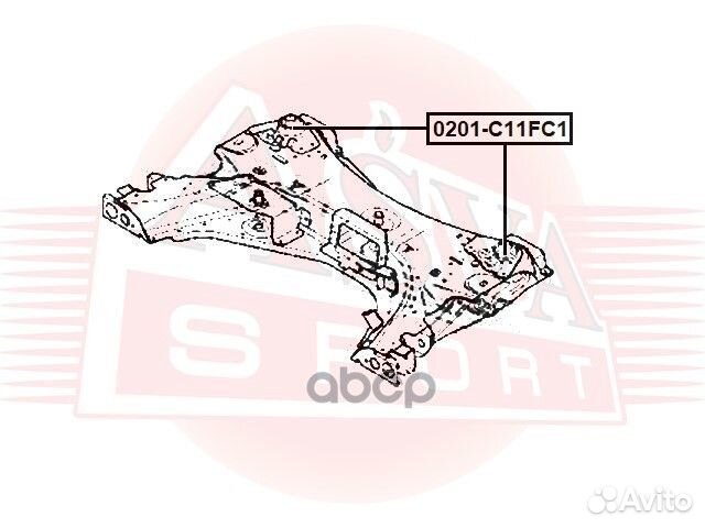Сайлентблок подрамника зад прав/лев 0201C11FC1