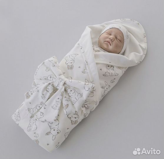 Комплект на выписку для новорождённых Зайка