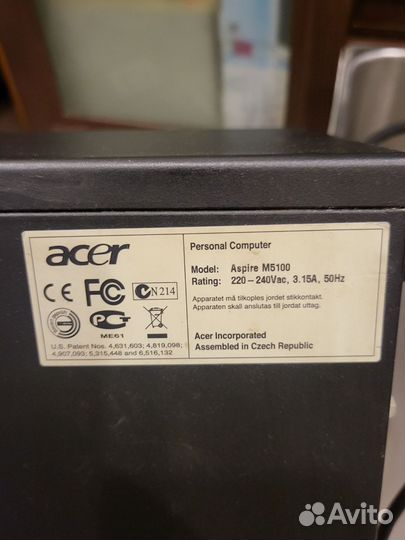 Компьютер acer aspire m5100